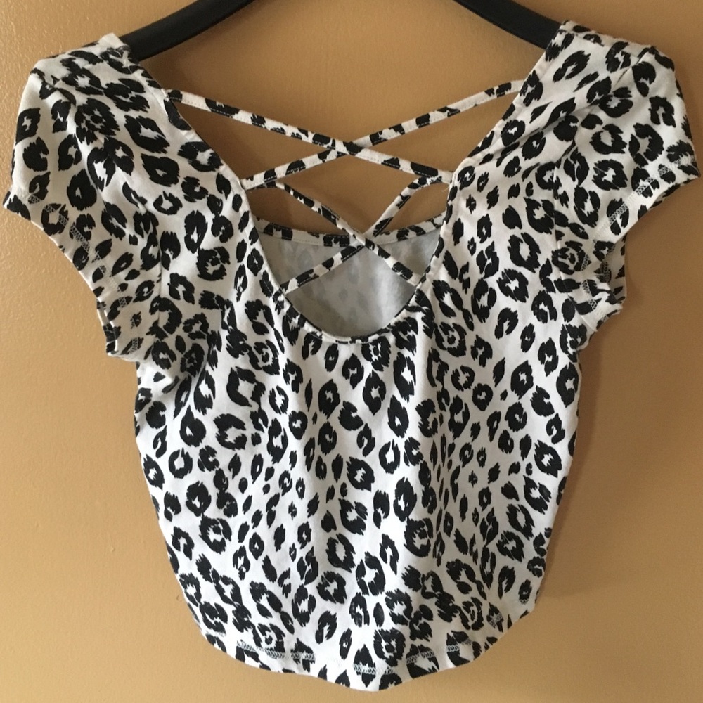Animal print crop top